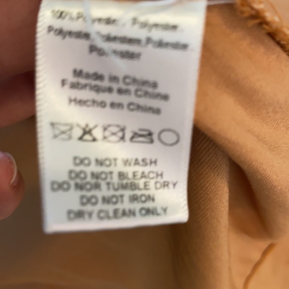 Women’s Current Air Anthropologie Romantic Orange Ruffle Dress Size Large - Picture 13 of 14